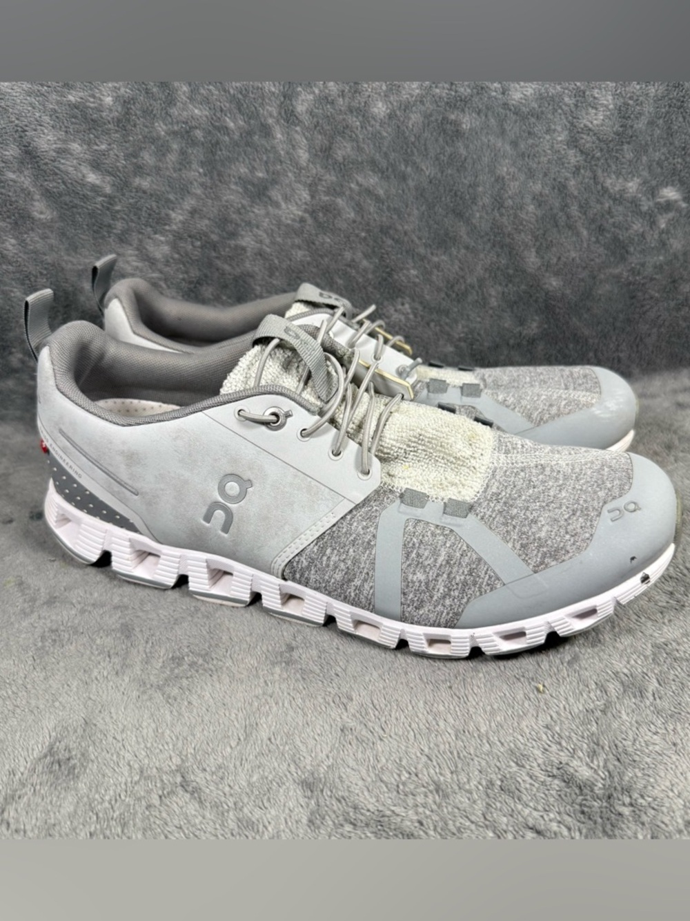 On Running Cloud 5 Terry Shoe Glacier Lunar Grey Men’s 10